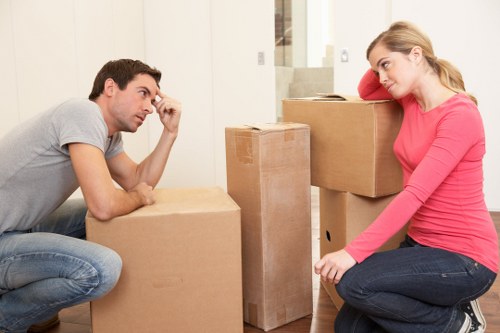 Local household and business items prepared for storage