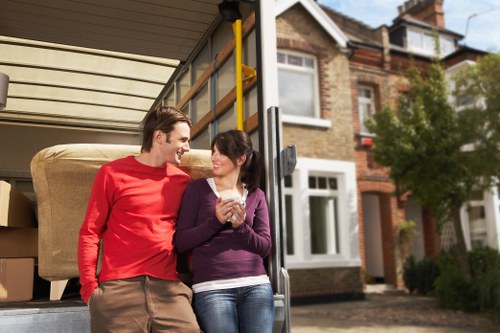 Removal van and household items for a Kingston house move